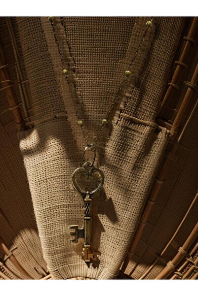 whocares Kadın Zincirli Kolye Anahtar Sembollü Antik Renk Kaliteli