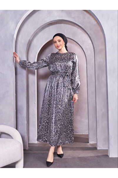 BERNEO فستان حجاب نسائي بطبعة جلد الفهد