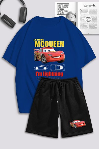 macklin Σετ μπλουζάκι και σορτς McQueen Cars Lightning Printed Unisex Oversize