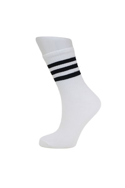 LOOKSOCKS Look Socks Three Stripes Μαύρες Λευκές Κάλτσες College