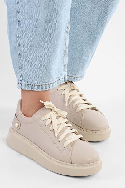 Shoeberry Dámské béžové tenisky Rory se silnou podrážkou