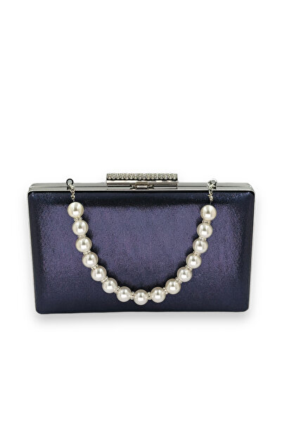 Biçanta Mornarsko plava satenska perla sa premazom Sa ručkom kristala Sa dezn...