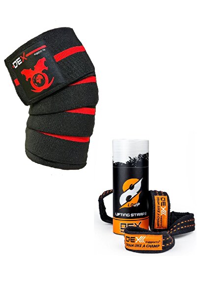 Dex Supports Fitness Diz Bandajı Dizlik Pro Knee Wraps Ağırlık Kaldırma Kayış...