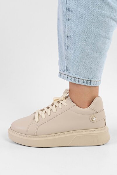 Shoeberry Dámské béžové tenisky Rory se silnou podrážkou