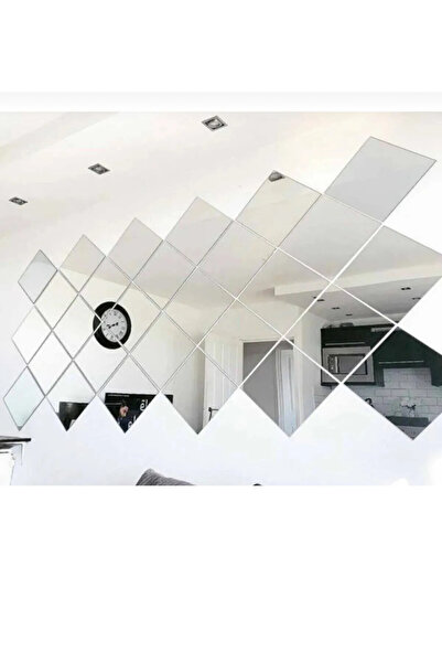 TRENDLAZER Dekoratif Duvar Dekor Ayna Pleksi 20x20 Kendinden Yapışkanlı 2 Adet