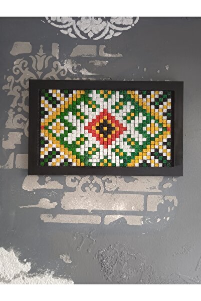 Kendin yap/ Yapay Taş Mozaik Kanvas tablo-ölçü (21x34)çerçeve dahil