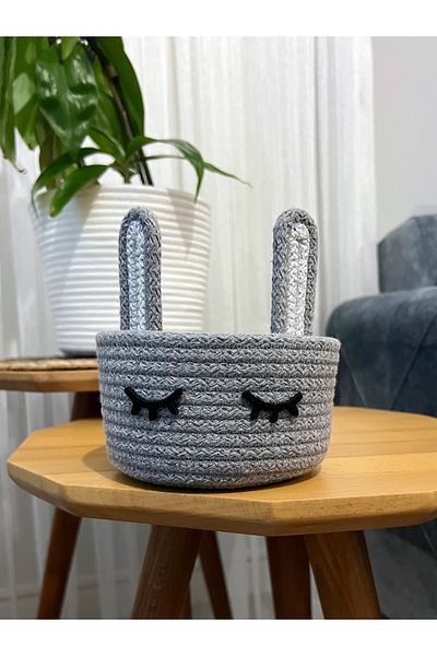 SR Rabbit Basket - Children's Room Wicker Organizer - Wicker Organizer - Organizer