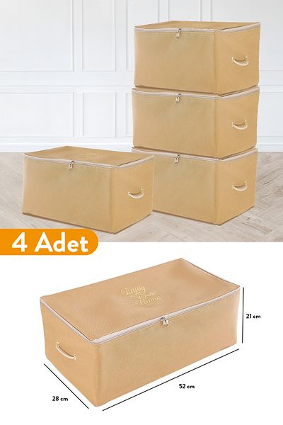 Serstil 4 броя - Чанта за съхранение Taba с малък размер и детайлен принт 52 x 28 x 21 см