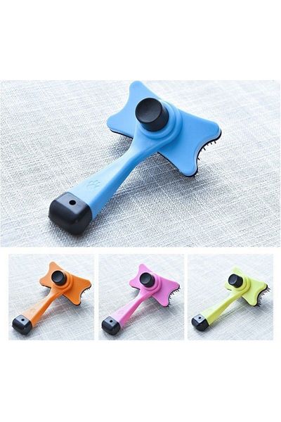 BarkoFix Automatic Cleaning Cat and Dog Hair Collector with Keys Push Comb Scratching Brush Hair Remover Comb