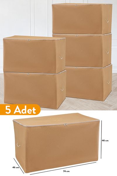 Serstil 5 части - Голяма кафява чанта за съхранение - 74 x 46 x 46 см