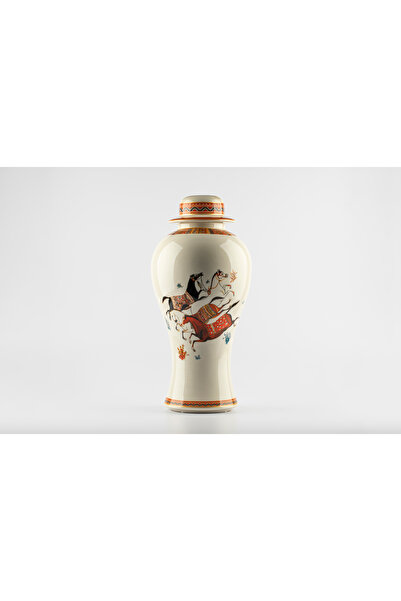 EVSA DEKORATİF SERAMİK KAPAKLI VAZO