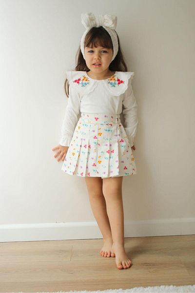 JELİBOOM White Colored Flower Detailed Premium Set