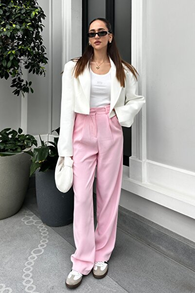 Nazliye Draped Palazzo Fabric Trousers