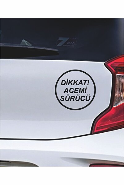 BENİMSER REKLAM Acemi Sürücü Oto Araba Sticker 30cmx23cm