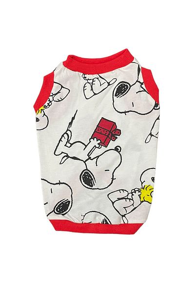Barneystore Dog Patterned 100% Cotton Combed Tank Top