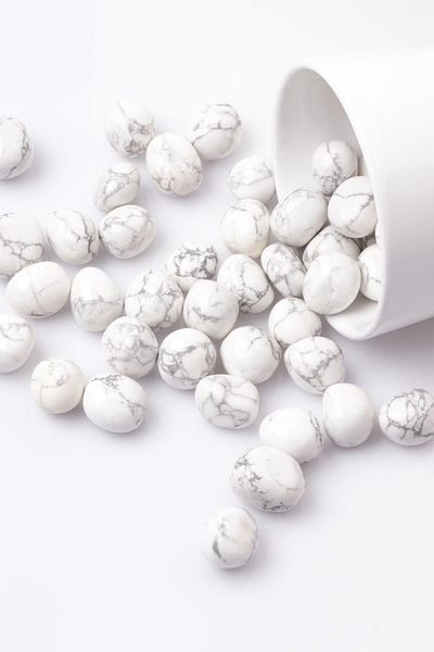Big Shopia Howlite Natural Stone Tumbled Piece - Tımbıl