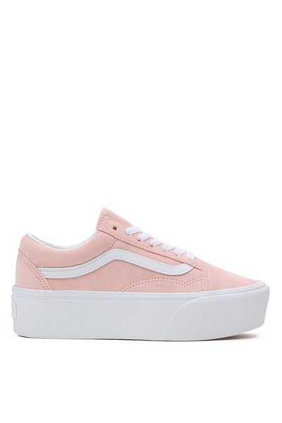 Vans Světle růžové semišové dámské lifestylové boty - Old Skool Stackform VN0009PZCHN1