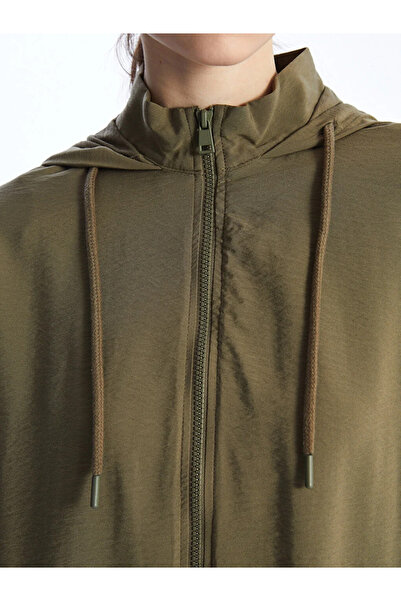 LC Waikiki LCW Modest Kapüşonlu Düz Uzun Kollu Kadın Tunik