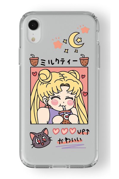 Multitronic iPhone Xr Compatible Kawaii Girl Design Printed Transparent Case