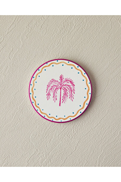 English Home قاعدة أكواب سيراميك على شكل شجرة الكرنفال باللون الوردي - البرتقالي