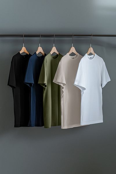 Trendyol Collection 5 darab színes alap pamut póló csomag - TMNSS24TS00082