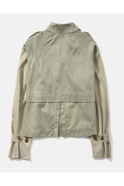 AMERICAN EAGLE معطف نسائي / بناتي أخضر U-1381-3357