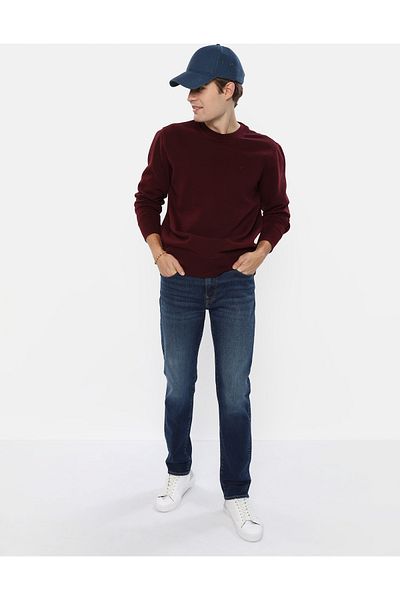 AMERICAN EAGLE Claret Red Men's Sweatshirt U-0193-2083