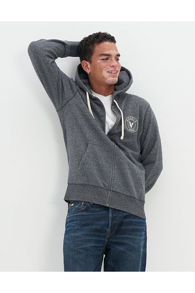 AMERICAN EAGLE Gray Men's Sweatshirt U-0196-1906