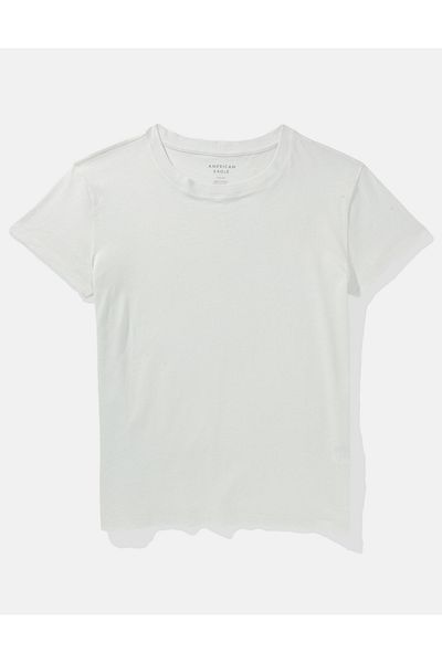 AMERICAN EAGLE White Women's / Girls' T-Shirt U-2370-9465
