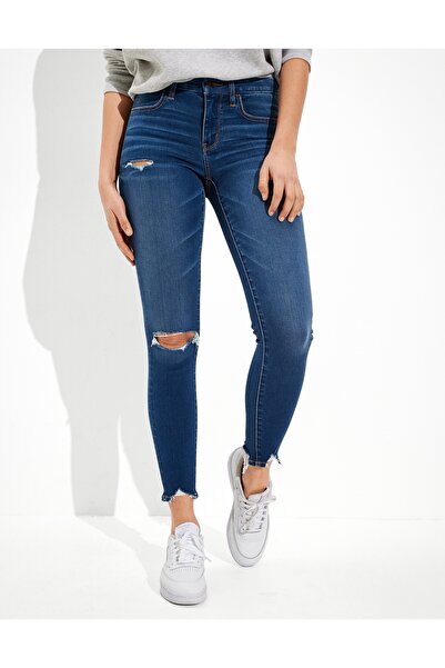 AMERICAN EAGLE بنطلون أزرق للنساء / البنات U-2433-3768