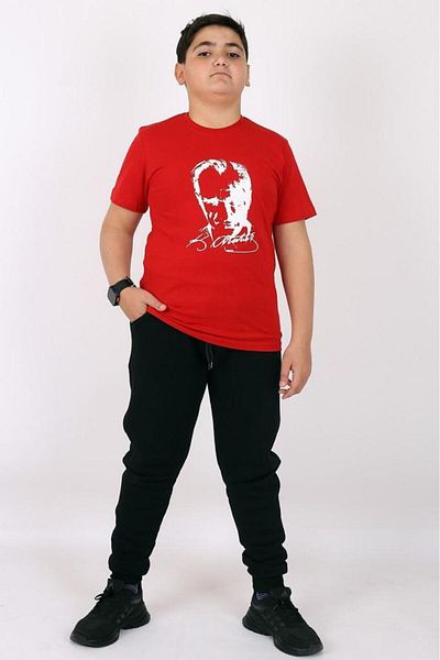 çiko kids Atatürk Printed and Turkish Flag Girls Boys (unisex) Top-Under Set Age 5-12