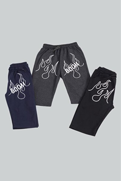çiko kids 3-Piece Boom Printed Boy's Capri / Bermuda
