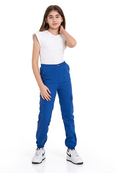 LAPINKOD Girl's Jogger Trousers with Elastic Waist