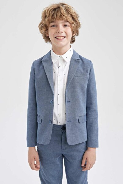 DeFacto Boy's Linen Look Blazer Jacket Z2810a623sp