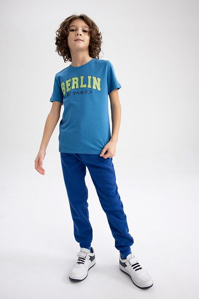 DeFacto Tricou cu mânecă scurtă imprimat cu decolteu turn pentru băiat Z9320a623hs