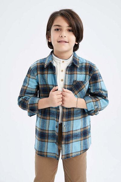 DeFacto Boy's Long Sleeve Flannel Shirt A1136a823sp
