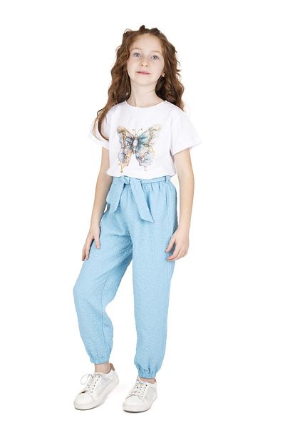 best kids Girl's White Butterfly Printed Blouse