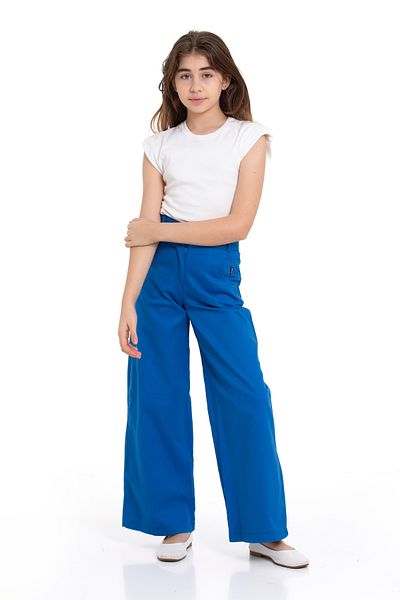 LAPINKOD Five-Pocket High Waist Girl's Trousers
