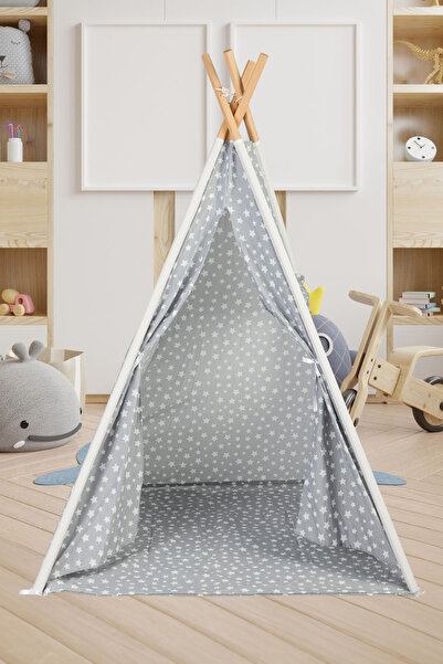 Pinkapple Kızılderili Temalı Çocuk Oyun Alanı: Ahşap Direkli Minderli Çocuk O...