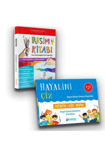 Teknookul Yayınları Bilsem Mülakat Resim Sınavı Hazırlık 2' Li Resim Seti (resim Konu Kitabı Ve Hayalini Çiz )