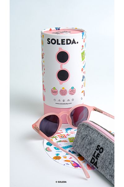 SOLEDA 6-12 Years Old Children's Sunglasses Candy Pink