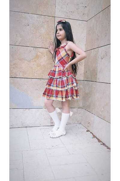 Dilek Campaign Plaid Princess Dress