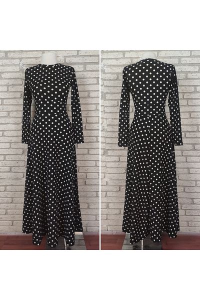 Kokosh moda Rochie Crep Buline 132 Cm - mânecă lungă, Lungime intreaga