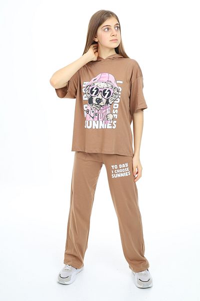 ANGELOS GIRLS Летен комплект с качулка за момиче 9-14 години Lx301