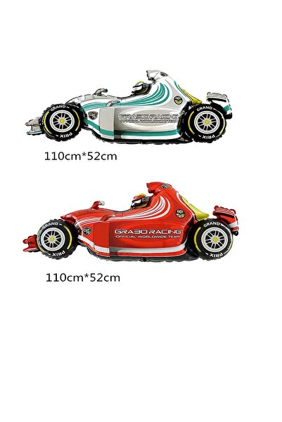 MYLOCK بالون فويل لسباق السيارات باللونين الأحمر والأبيض، مقاس 52 × 110 سم