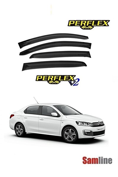 PERFLEX Citroen C-elysee 2022 Modeller için Cam Rüzgarlığı Takımı 4'lü Set Cl...