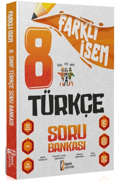 İsem Yayıncılık Farklı isem 8. Sınıf Türkçe Soru Bankası