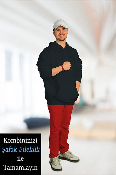 ŞAFAK BİLEKLİK Gökçe 22 Ribbed - Red Black