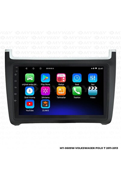 Genel Markalar VOLKSWAGEN POLO 7 ANDROİD 12 MULTİMEDYA CARPLAY 2GB RAM+32GB H...