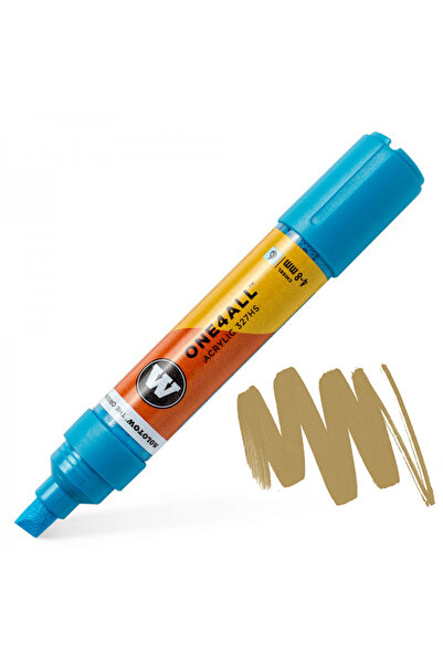 Molotow One4all, 327hs Kesik Uç Marker, 4-8mm - Metallic Gold